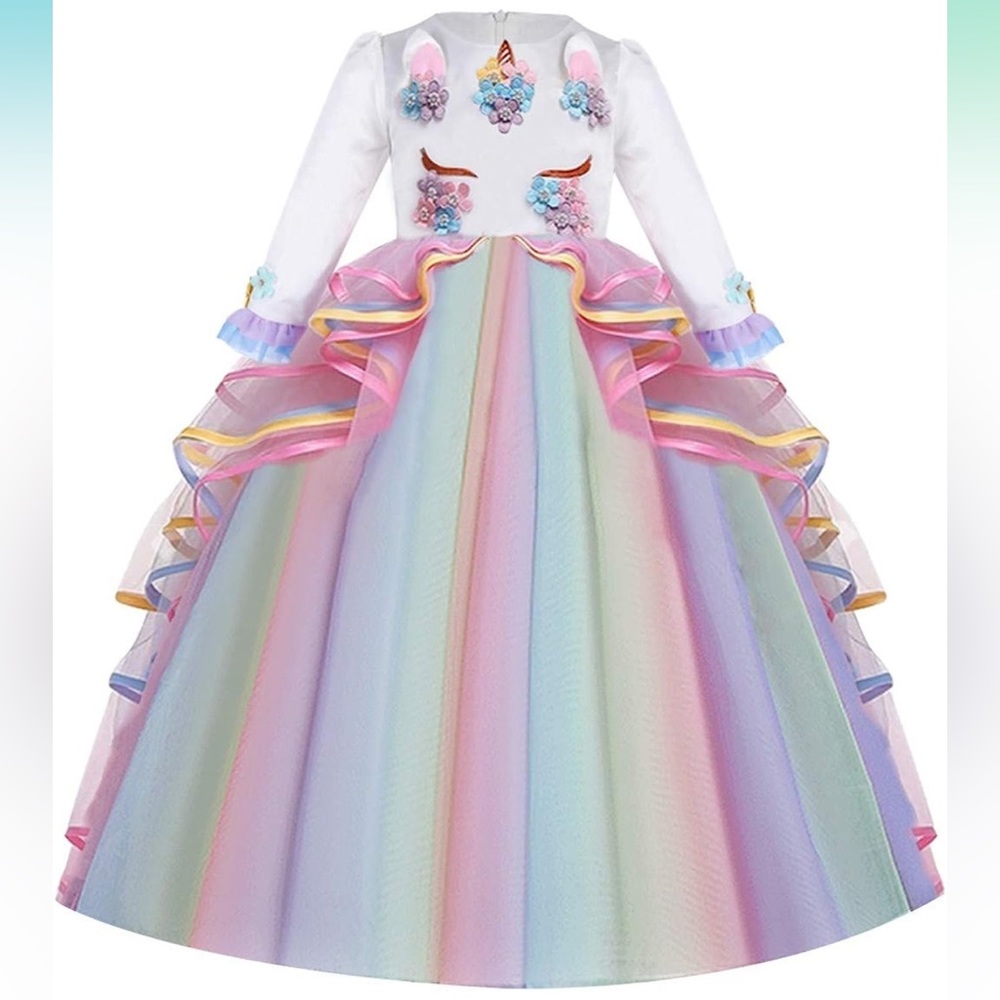 💗HOST PICK💗 Girls Unicorn Princess Dress with headband